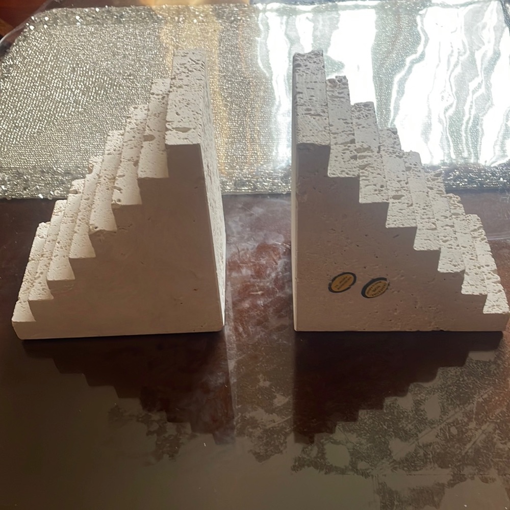 Travertine book ends